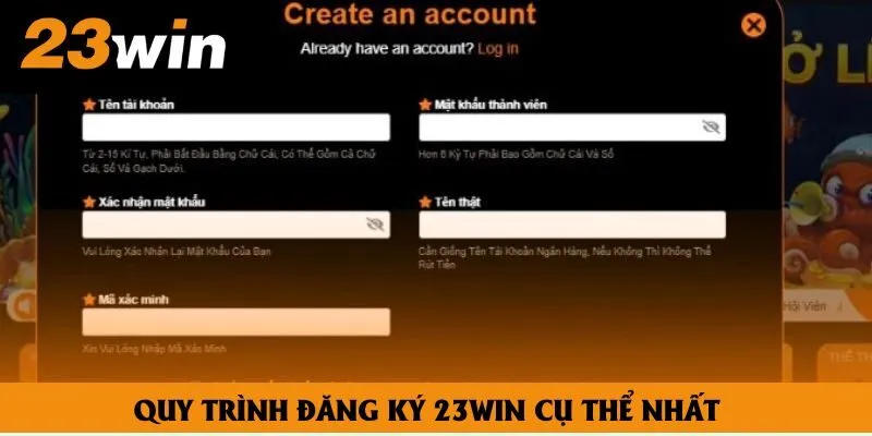 Quy trình đăng ký 23win cụ thể nhất Quy trình đăng ký 23win cụ thể nhất